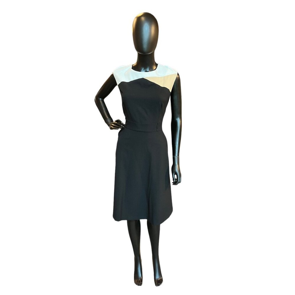 Calvin Klein Black Sheath Mid-Length Dress